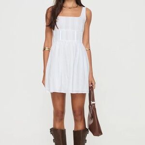 NWT princess Polly lorinda mini dress white